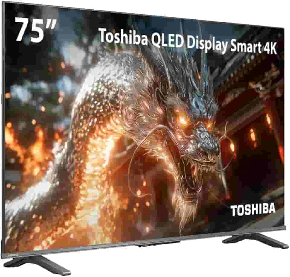 Smart TV QLED 75 4K Toshiba Google TV 4HDMI 2USB Wi-Fi