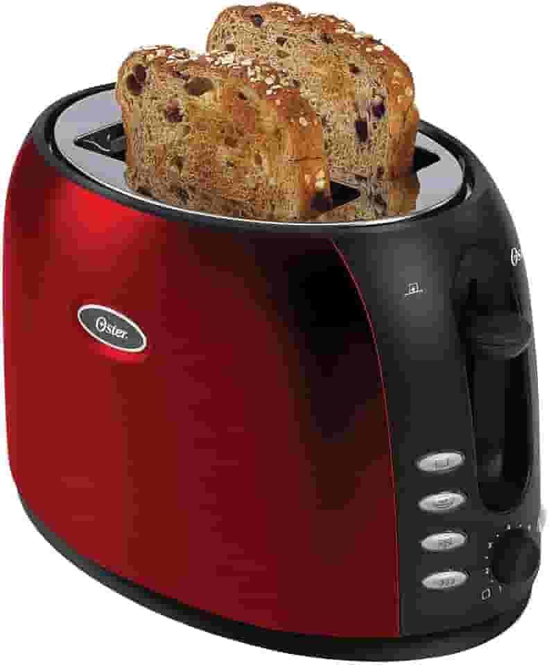 Oster Torradeira Aço Inox, 220V, Vermelho,800W, TSSTTJC5BBKR