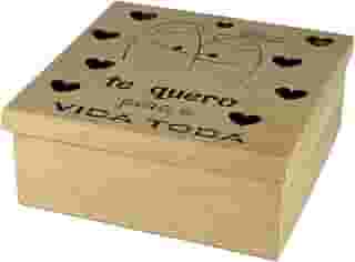 Caixa Em Mdf Meme Flork Dia Dos Namorados Amor Frases Natal Presente Surpresa Coração Festa na Caixa 25cm x 25cm x 10cm