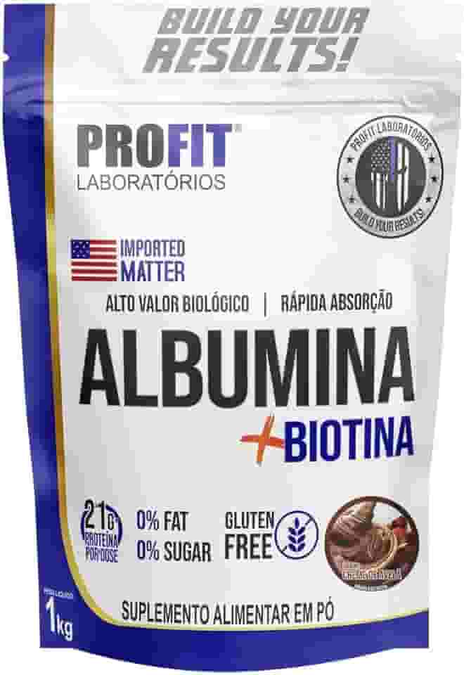 ProFit Albumina + Biotina Refil Stand-Up - 1000G Creme De Avelã -