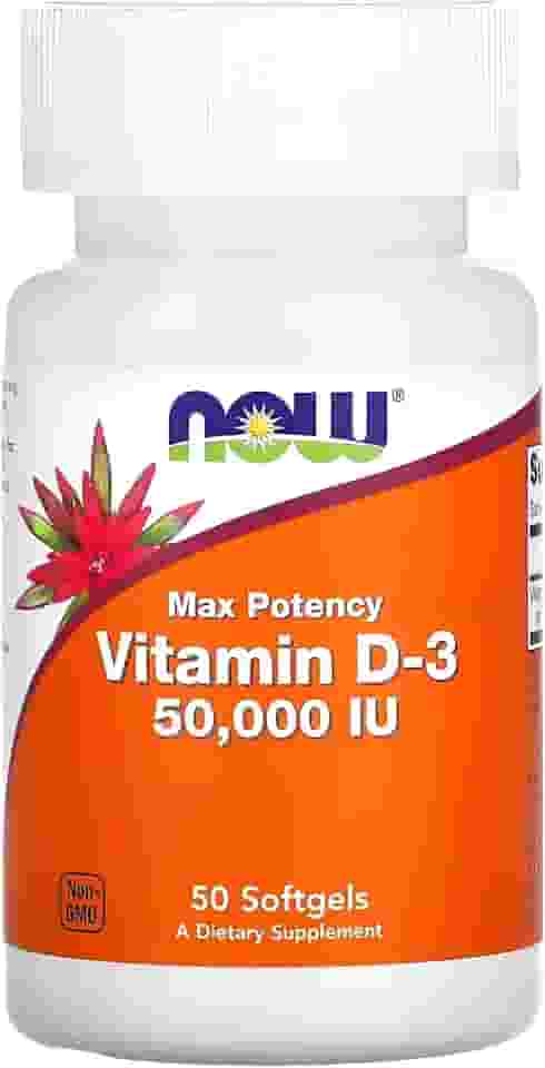 NOW Foods Vitamina D3 50 Cápsulas Importado