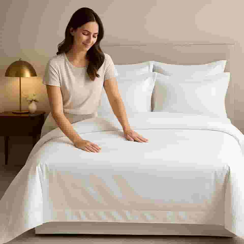 Lençol Sem Elástico Plano Avulso 100% Algodão 300 Fios (Branco, Solteiro sem Elástico)