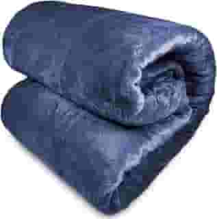 Cobertor Casal Corttex Turim Super Soft Alta Gramatura 260g Manta Microfibra Poliéster Toque Seda (Azul Marinho)