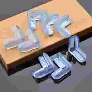 Kit 12 Protetores de Quina de Silicone Trasparente Autoadesivo - Protetor de Mesa, Móveis, Cantos - Segurança para Bebês, Crianças e Idosos
