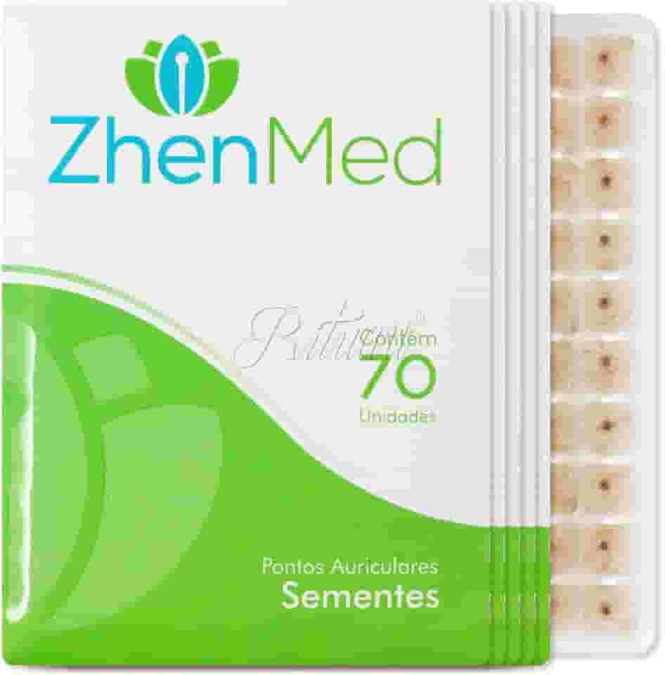 Ponto Auricular Semente Escura 350 Pontos Zhenmed Auriculoterapia (Esparadrapo Redondo)