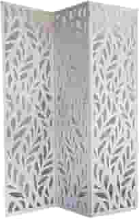 Biombo 3 Folhas 129X180cm Mdf Modelo 27 Branco Vazado