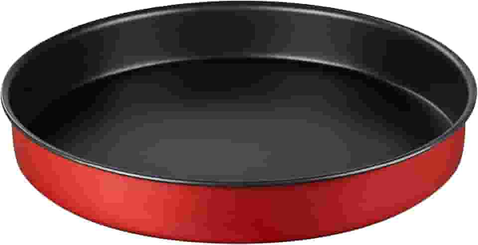 Forma Redonda Rochedo Bolo Perfeito 30cm, Vermelha, Revestimento Antiaderente, Fácil de Desenformar, Cozimento Uniforme, Não Gruda e Livre de PFOA