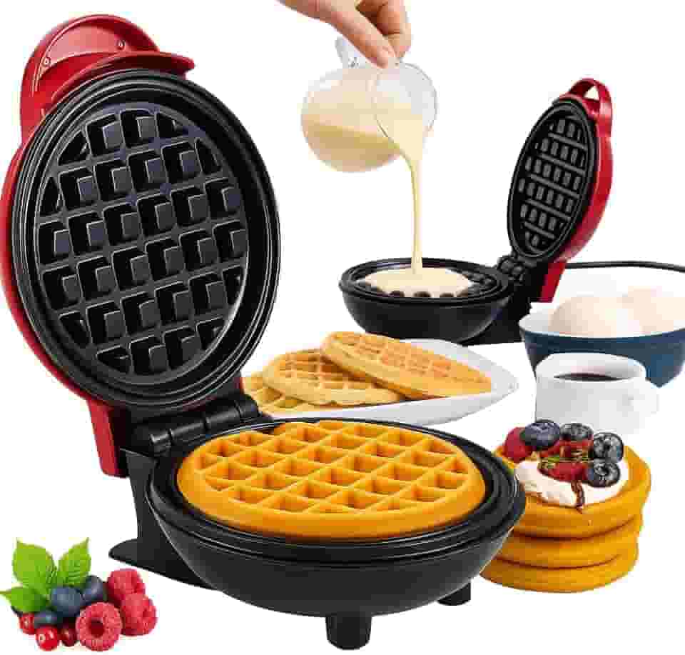 Máquina de Waffles Pequena 110v - Prática e Simples de Operar Perfeita para um Café da Manhã Ágil Superfície Antiaderente e Prepara em Poucos Minutos Ideal para Lanches e Doces Artesanais - Premium