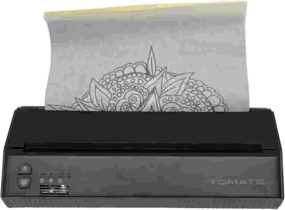 Impressora Térmica Portátil para Decalque de Tatuagem com Interface USB Conexão Android IOS e Windows