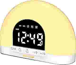 MAREGO Modelo M0 Despertador com Simulação do Nascer do Sol, Relógio Digital LED, Luminária com Iluminação Gradual, Alarme Sonoro Convencional, Ideal para quem tem Sono Pesado, Reduz Ressaca do Sono