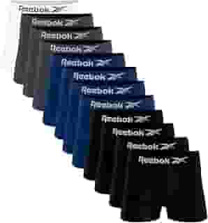 Kit 12 Cuecas Boxer Reebok Masculinas Microfibra Adulto Box Sem Costura
