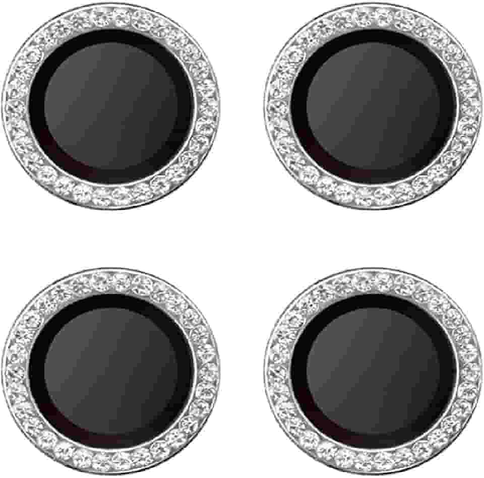 Kit (4* Pcs) Película Câmera Strass Diamonte Redmi Note 14 Pro/Note 14 Pro+ Plus/Poco X7 5G - Protetor da Lente Anti Risco (PRATA)