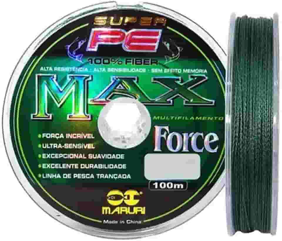 Linha de Pesca Multifilamento Maruri Super PE Max Force 4X Verde 100m cor:verde;espessura:0.60mm