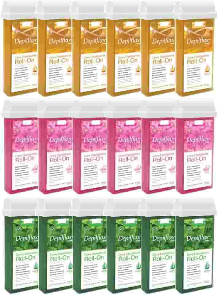 18UN Cera Refil Roll On Depilflax Natural Rosa Hortelã 100G (18)
