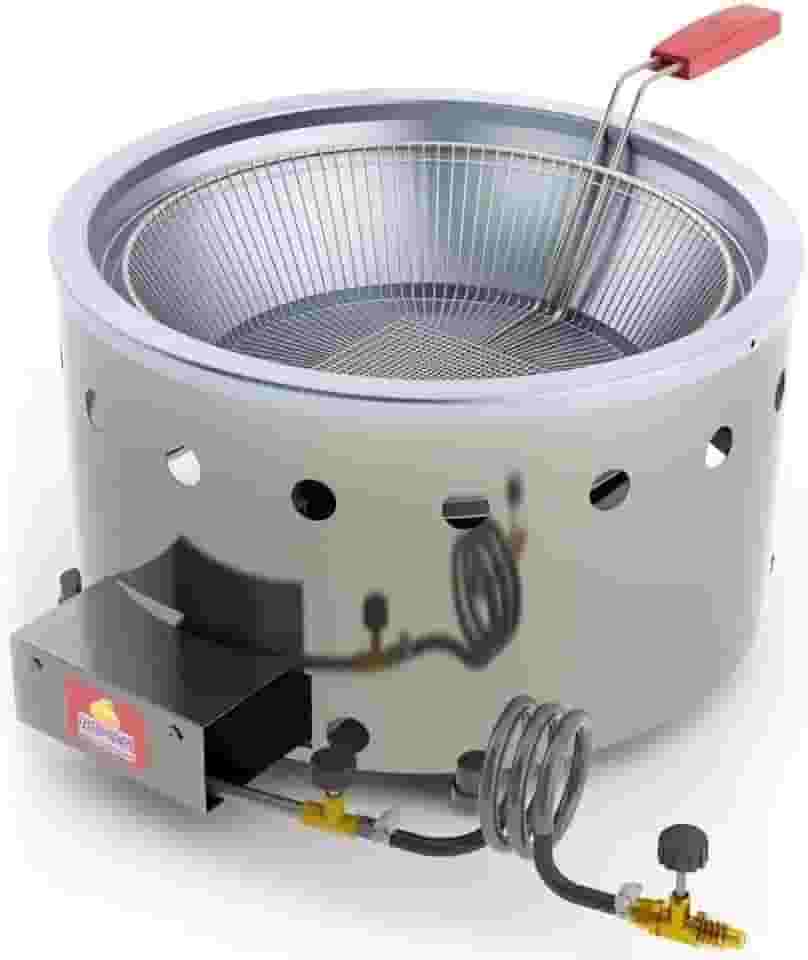 Fritadeira Tacho para Salgados Pastel 7 L Aço Inox a Gás