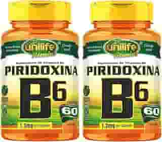 Vitamina B6 (Piridoxina) - 2 unidades de 60 Cápsulas - Unilife
