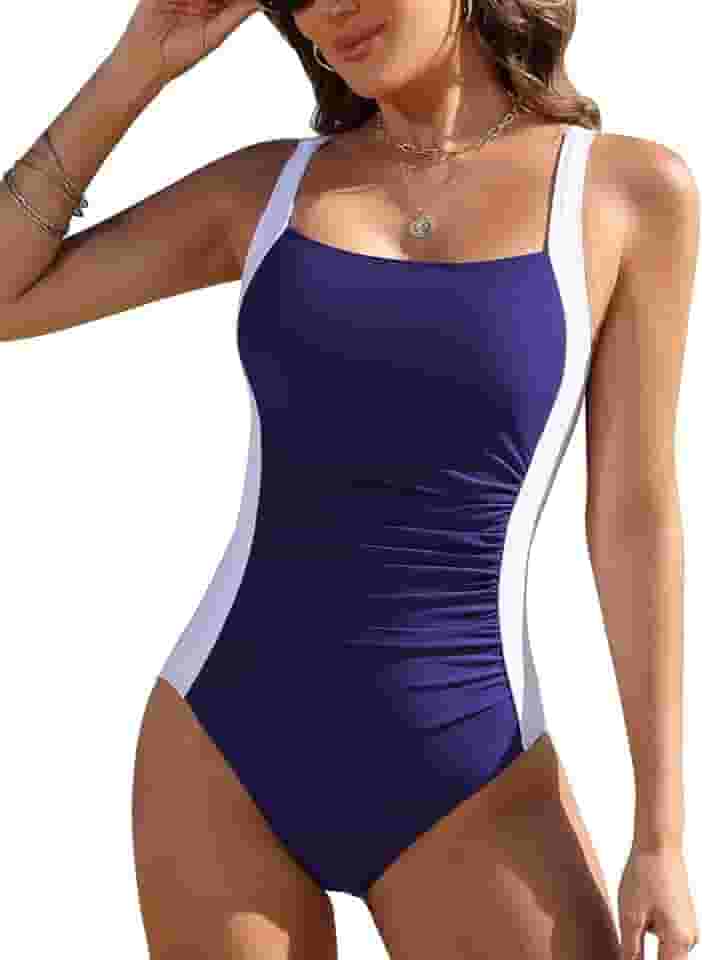 Maiô feminino com controle de barriga, sexy, push up, emagrecedor, com bloqueio de cor, maiô de praia