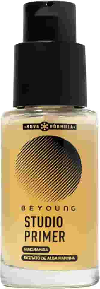 Beyoung Studio Primer Incolor 30ml – Fixa a Maquiagem, Reduz Poros e Controle de Oleosidade com Niacinamida e Alga Marinha