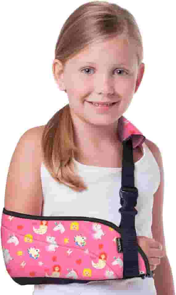 Tipóia Ortopédica Infantil Bilateral Ombro Braço (Rosa, G)