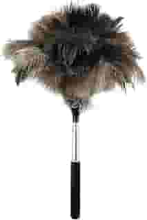 ZJRDYYK Espanador extensível de penas de avestruz, espanadores de penas extensíveis de 39 a 119 cm para limpeza de tetos altos, ventiladores, teias de aranha, persianas, poeira de telhado, escritório