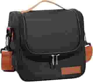 Bolsa Termica para Marmita com Alca de Ombro Removivel para Trabalho Academia Escola e Viagem com Isolamento Interno e Compartimentos Organizados (Preto)