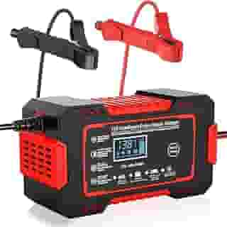 Carregador De Bateria De Carro Inteligente Automotivo 12V Bi-volt com Display Digital Ideal Para Carros, Motos, Caminhões Proteção Contra Sobrecarga PREMIUM