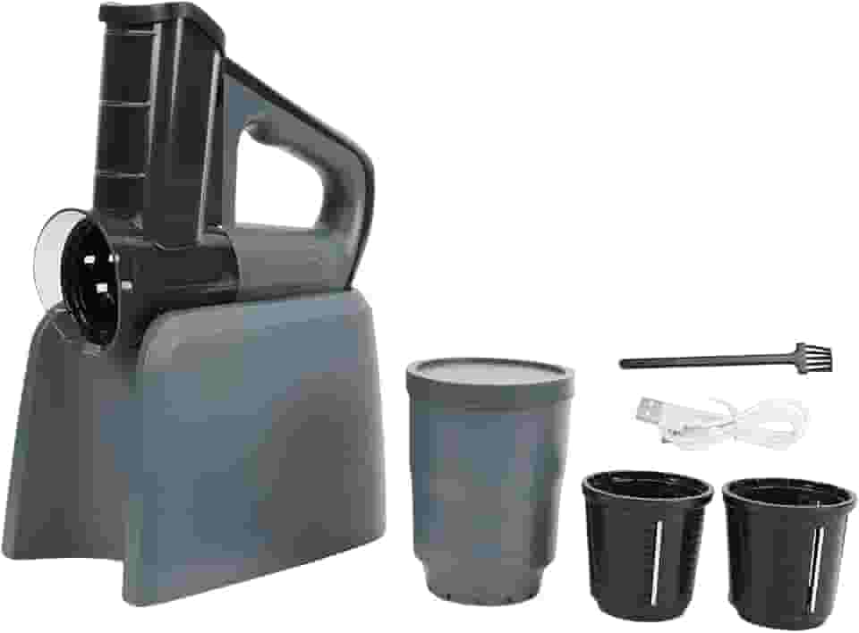 Ralador de Queijo Elétrico Cortador Elétrico Multifuncional Automático de Vegetais Com Bateria de 2600mAh Três Cortadores de Aço Inoxidável Materiais ABS para Frutas Batata