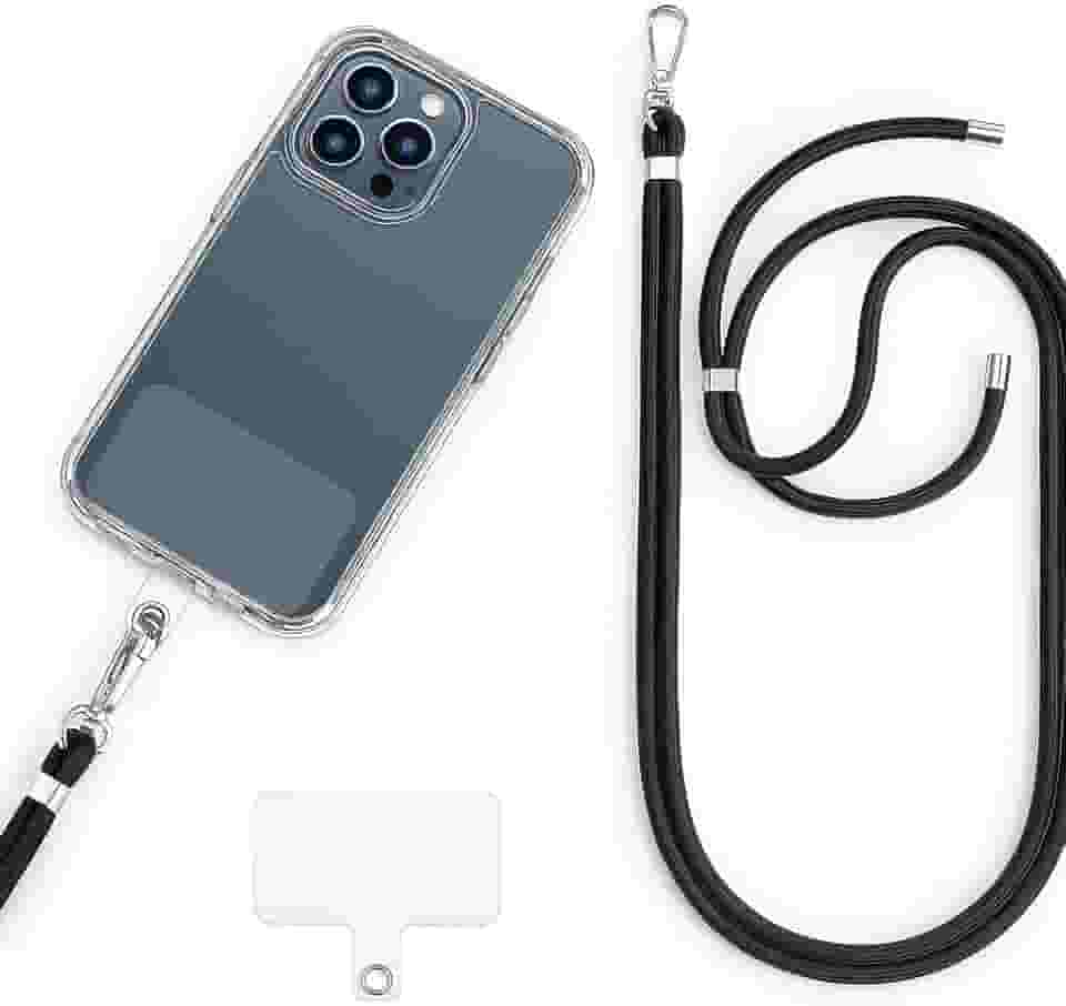 Cordão de pescoço universal para celular em Poliester - Universal para capinhas - Alça ajustável - Lavável - Resistente e Seguro - ANTI-QUEDAS - (Cores Diversas)