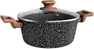 Euro Home - Caçarola 20 cm de Alumínio com Antiaderente ColorStone Wooden - ALU8556-WD