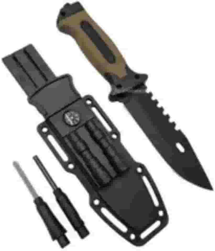 Faca Tática Militar De Sobrevivência Pesca Caça Com Bússola