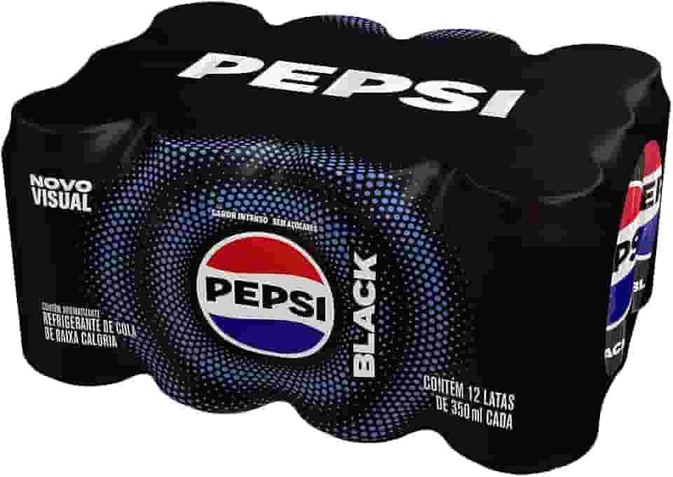 Refrigerante Pepsi Zero BLACK, Lata 350Ml Pack (12 Unidades)