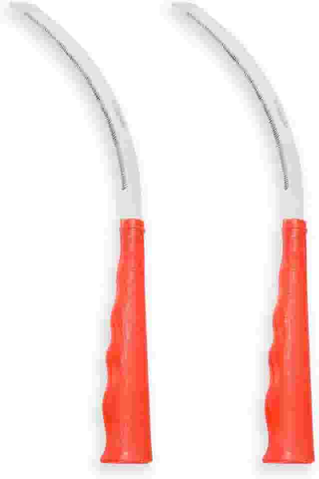 2pce 310 mm/12,2 pol. Foice de limpeza de escova billhook de aço inoxidável para grama, ferramentas de remoção de ervas daninhas para jardim, foice de dente de serra curvada, machado de facão