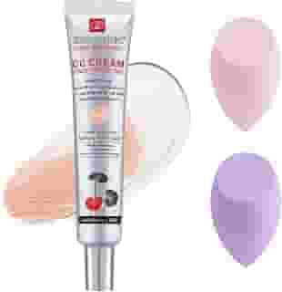 DEERELF Base de creme CC rica em centella asiática, hidratante e à prova d'água com FPS 25 (leve)