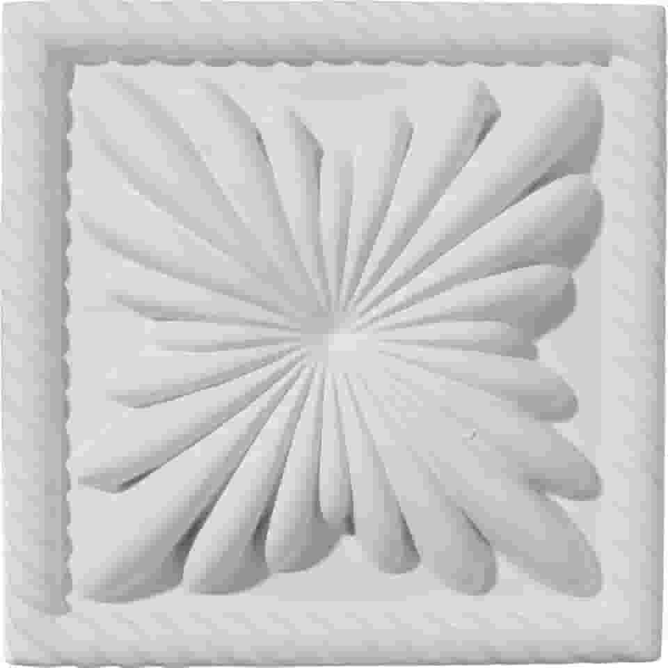 Ekena Millwork Bloco Cole PB04X04CO 11 cm L x 11 cm A x 2,5 cm P