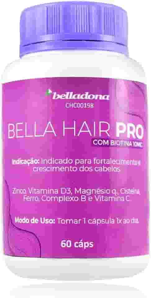 Belladona Hair Pro 60 cápsulas - com Biotina 10mg