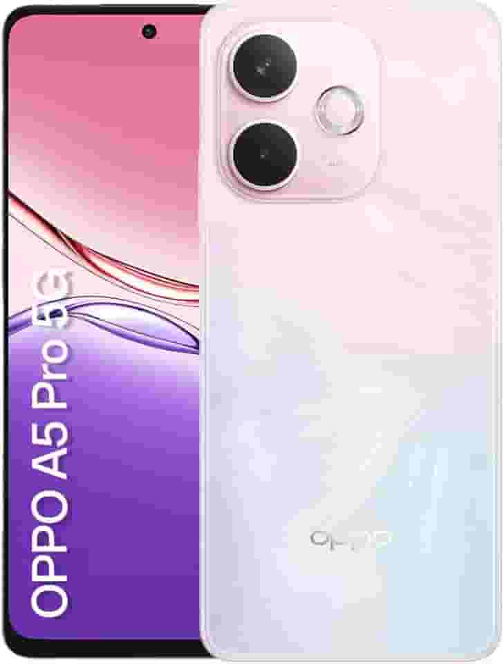 Smartphone OPPO A5 Pro 5G 256GB 8GB Ram IP69 50MP AI Câmera Bateria 5800mAh NFC Rosa Pastel