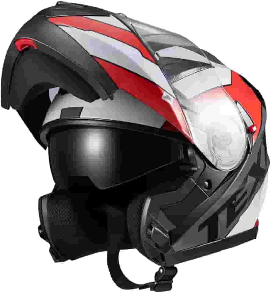 Capacete Texx Escamot Gladiator V3 Reisen Vermelho Branco 54
