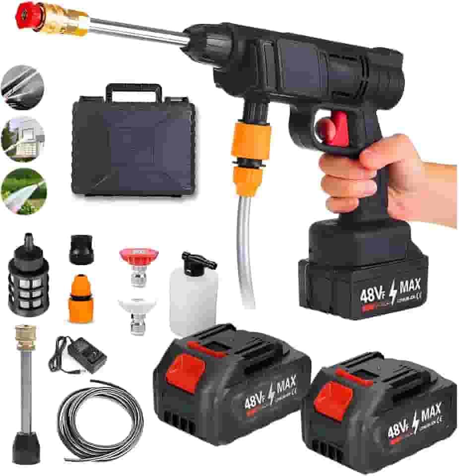 Lavadora Alta Pressão 48V Lava Jato Portatil Vap Potente + 2 Baterias e Maleta - Bivolt
