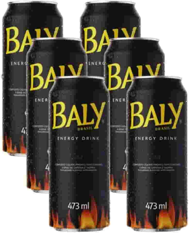 Kit c/6un Energético Baly Energy Drink Original lata 473ml