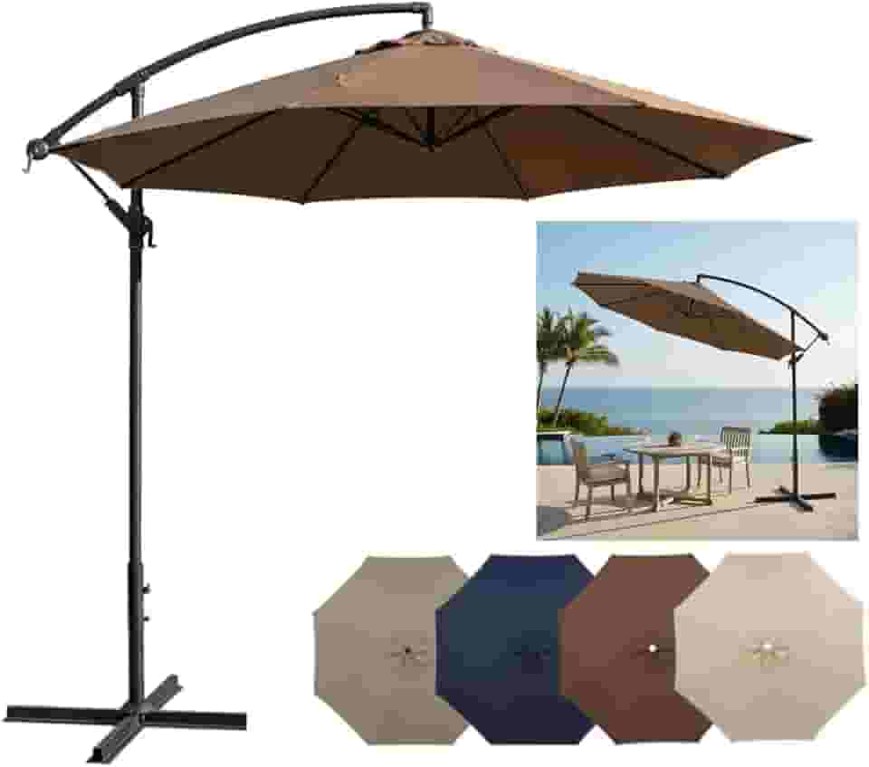 Ombrelone Lateral Suspenso 3m Kauai Guarda Sol Piscina Jardim