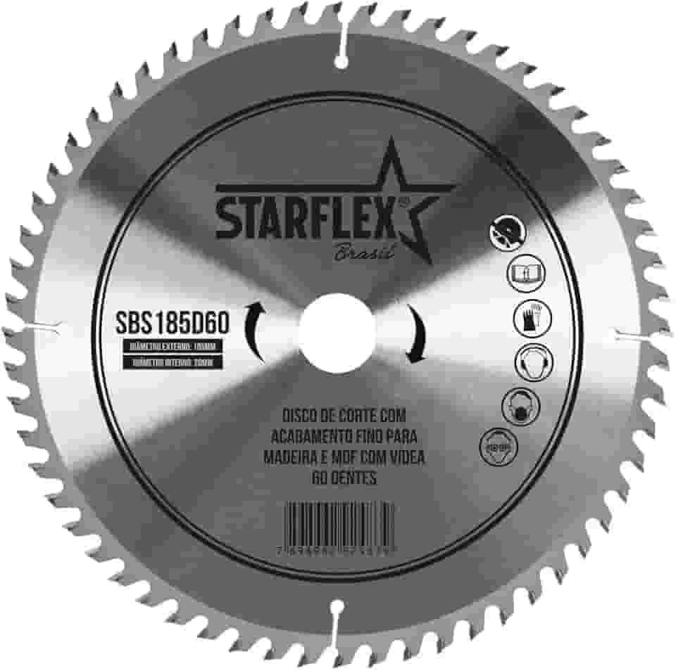 Disco Serra Circular Vídea 7.1/4 (185mm) MDF 60 Dentes SBS185D60 Starflex