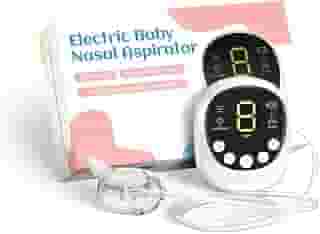 X-Bosak Aspirador Nasal para Bebê, Grau Hospitalar, Sugador Nasal Elétrico para Bebês com Sucção Ajustável de 9 Níveis, Recarregável com Luz Noturna E Canção de Ninar, Branco