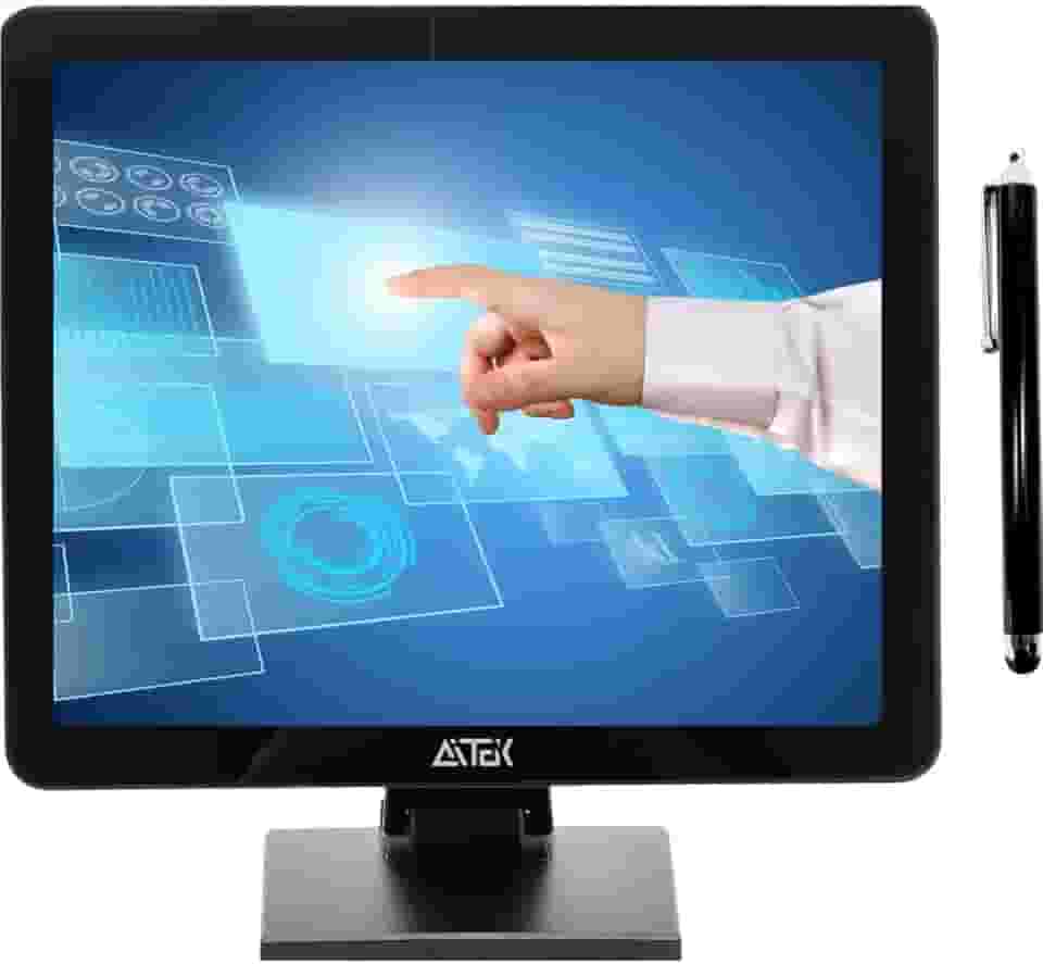 Monitor LED Touchscreen 17" 60Hz 5ms Resolução HD (1280x1024) HDMI/VGA Ângulo de Visão 135º - Acompanha 1 Caneta de Toque para Quiosque Loja Atendente