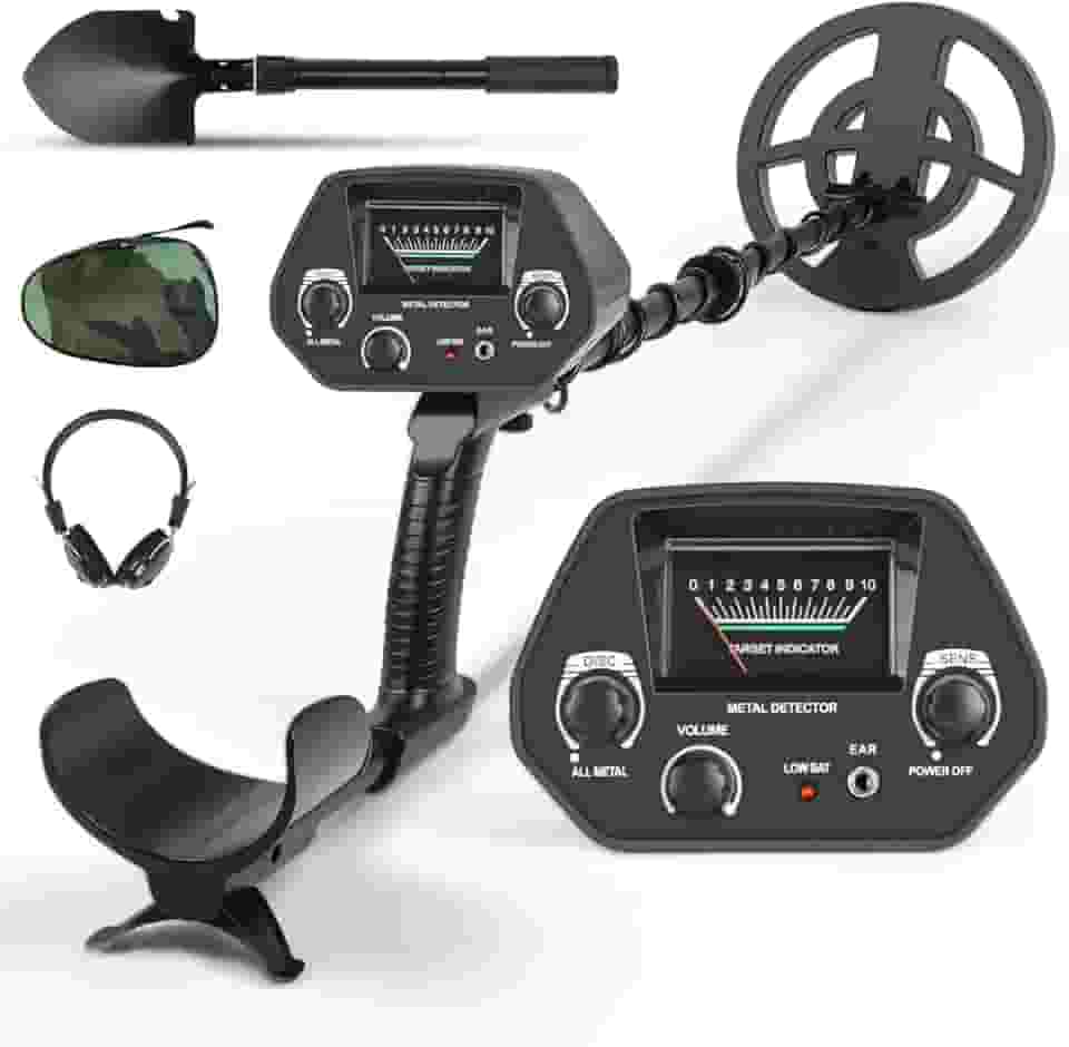 76-110 cm Detector de Metal com Tela, Kit de Detectores de Metal de Praia, Detector de Metais Subterrâneos e Subaquático, Detector de Metais Ouro Prata Bronze Profissional Portátil, Metal Detectors