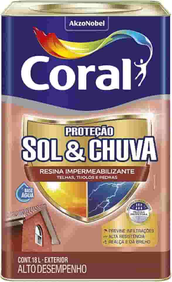 PROTEÇÃO SOL & CHUVA RESINA IMPERMEABILIZANTE CERÂMICA TELHA 18L