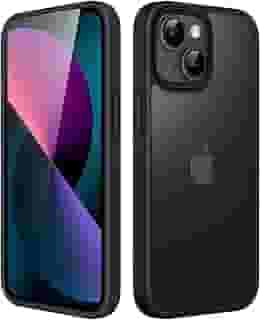 JETech Capa Fosca para iPhone 13 6,1 Polegadas, Case Proteção Contra Quedas de Grau Militar à Prova de Choque, Capinha Traseira Translúcida Fosca para Telefone, Anti-Impressão Digital (Preto)