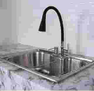 Kit Cuba Gourmet Cozinha Pia Aço Inox 304 60x42cm + Torneira + Acessórios