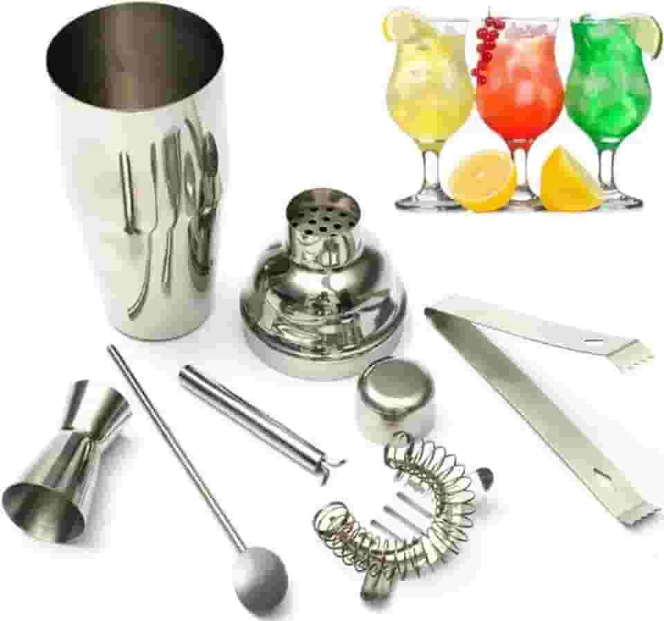 Kit Bar Coqueteleira Profissional Aço Inox 550ml Caipirinha Drinks