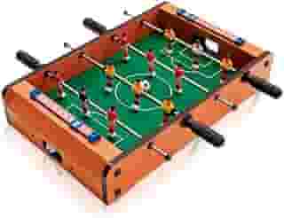 Pebolim Jogo de Futebol de Mesa Portátil Completo 12 Jogadores 31x51cm Placar e Bolas