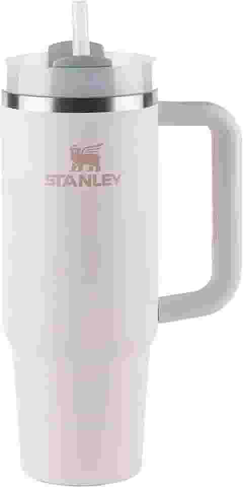 Stanley - Quencher H2.0 FlowState 1,18L - Copo de aço inoxidável com isolamento a vácuo, tampa e canudo, para água, chá gelado, café, smoothies e muito mais, Rose Quartz